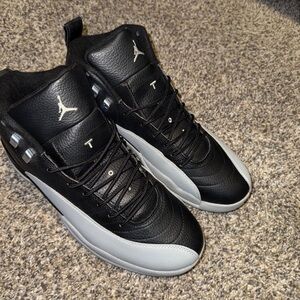 Jordan Black and Gray Athletic Shoes